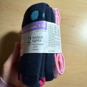 2 pairs of multi-coloured Wonder Nation girls' tights #kidswear